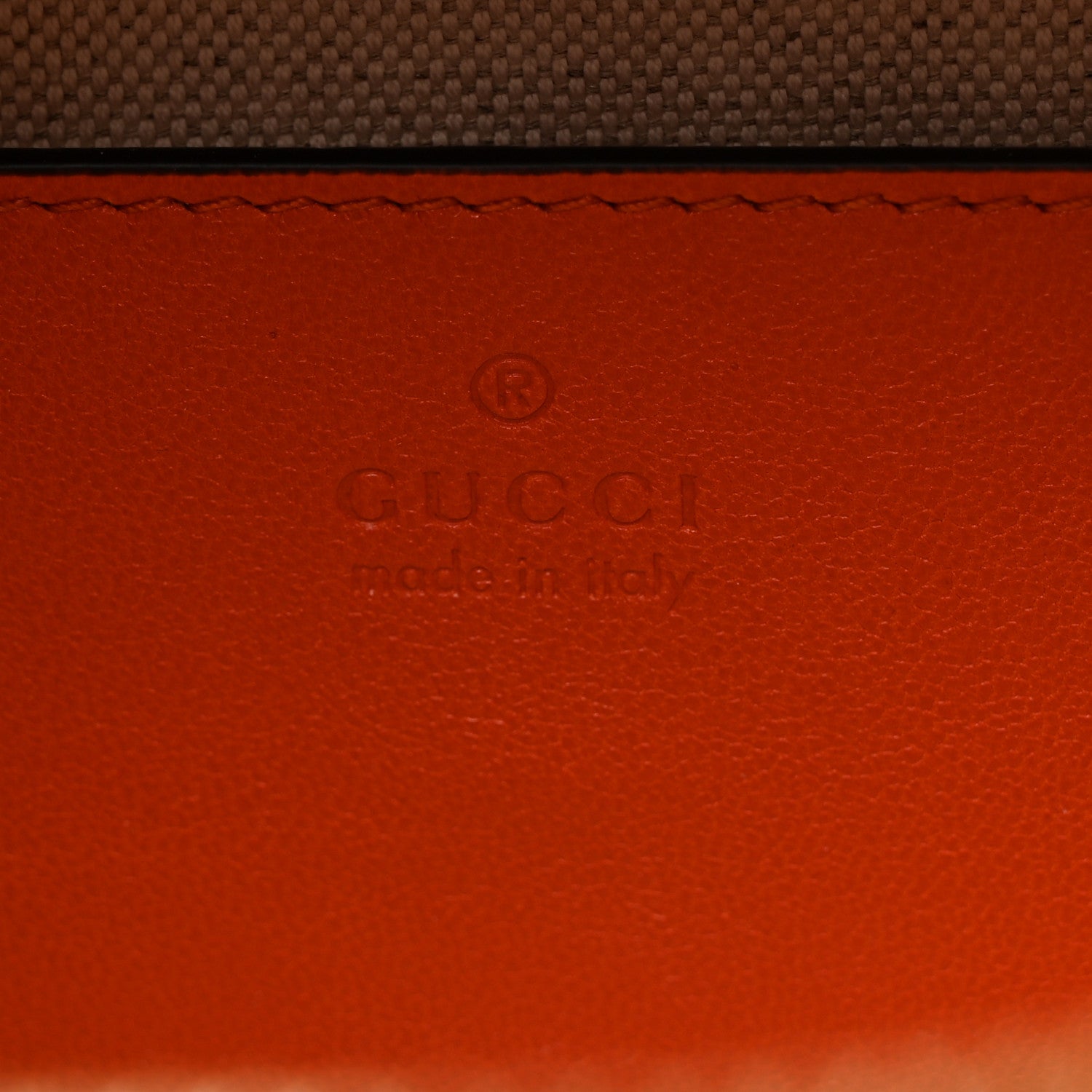 Gucci Sakai Be Green Calfskin Diagonal Stitched Small Blondie Shoulder Bag Orange 6 of 10