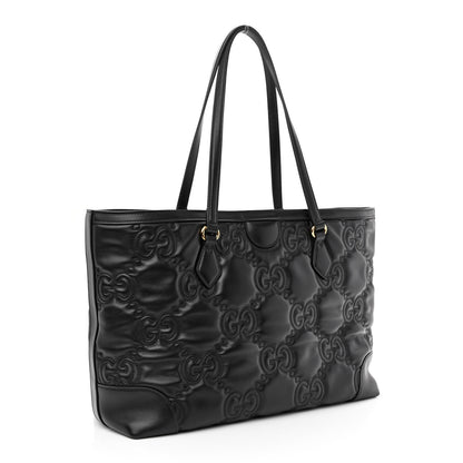 Gucci Calfskin GG Matelasse Medium Ophidia Shopping Tote Black 3 of 10