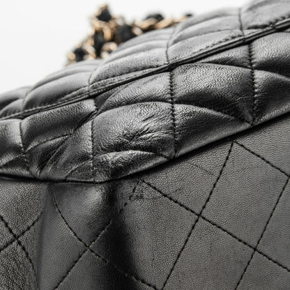 Chanel Lambskin Quilted Jumbo Single Flap Black 10 of 12