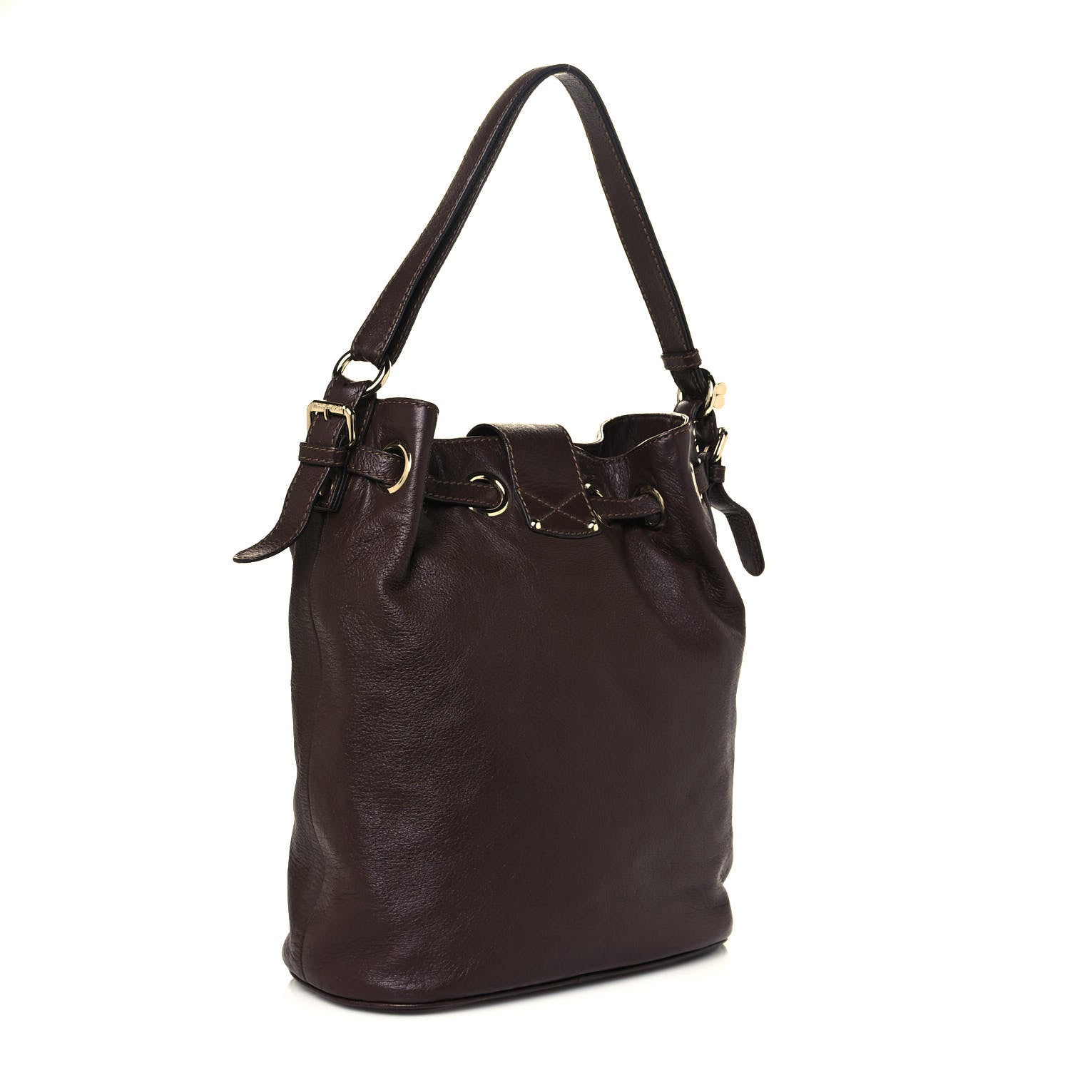 Jimmy Choo Calfskin Ramona Bucket Bag Brown 3 of 14