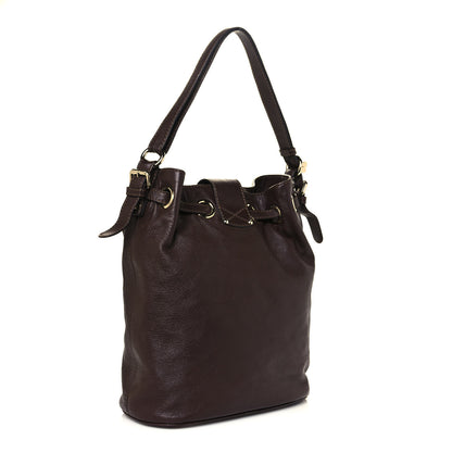 Jimmy Choo Calfskin Ramona Bucket Bag Brown 3 of 14
