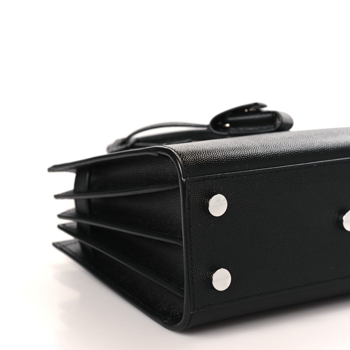 Grained Calfskin Nano Sac De Jour Black