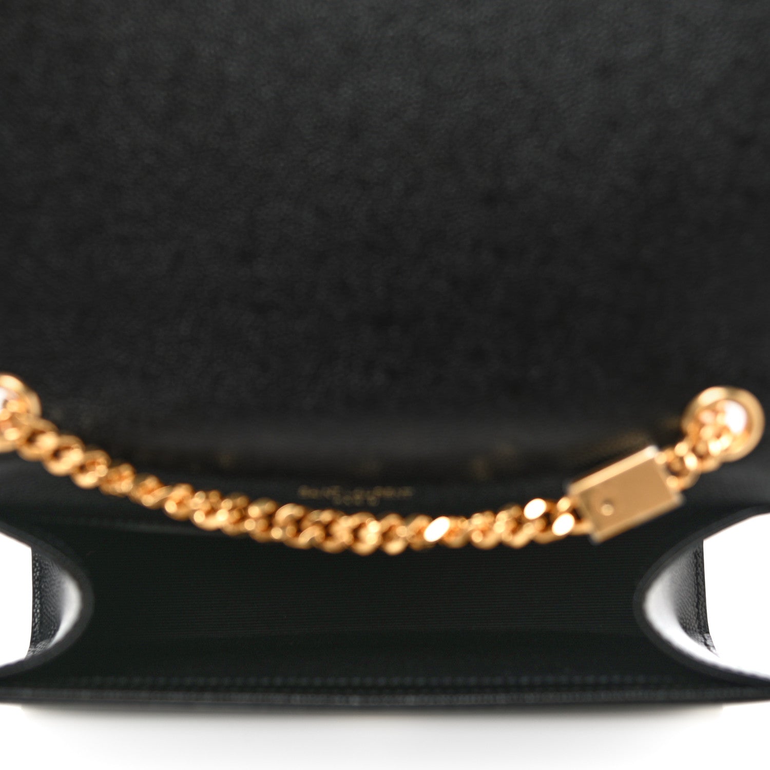 Saint Laurent Grain De Poudre Small Classic Monogram Kate Tassel Satchel Black 5 of 10
