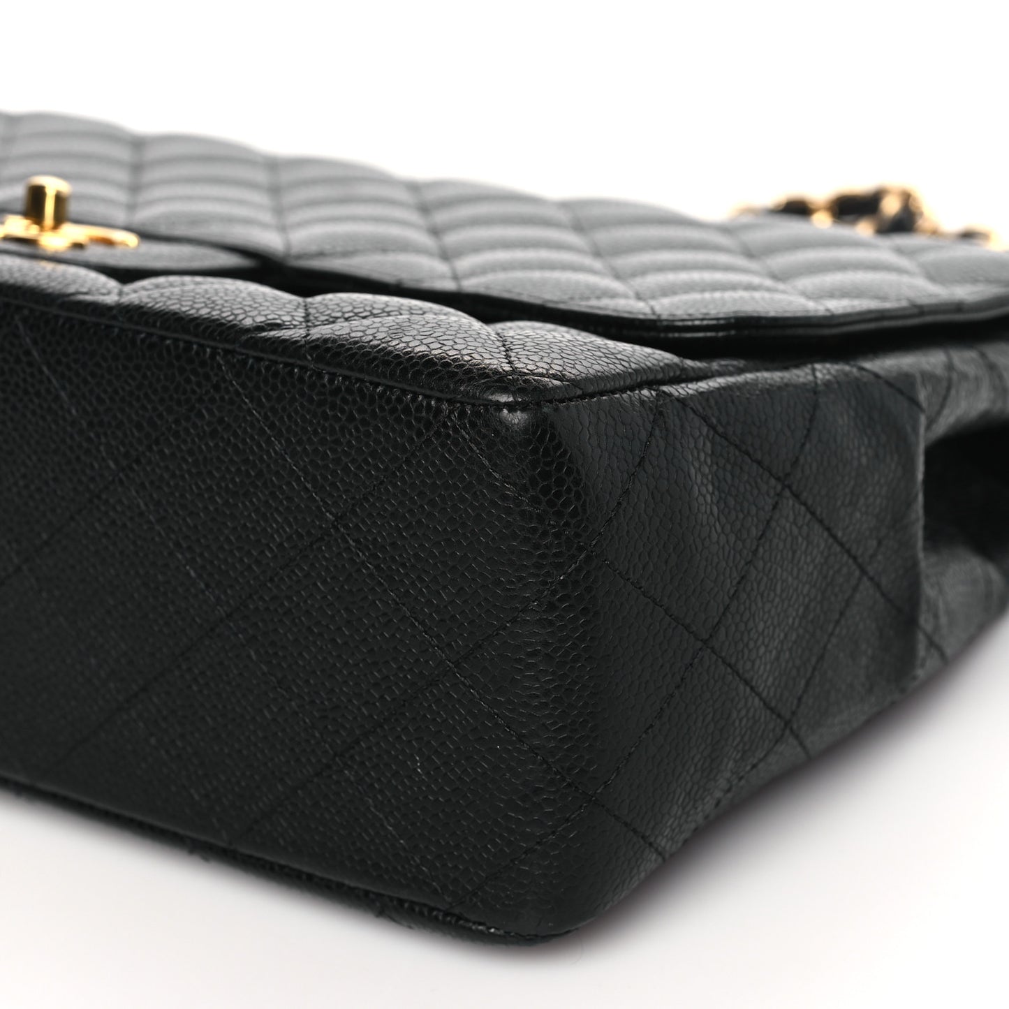 Caviar Quilted Jumbo Single Flap Black