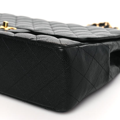 Chanel Caviar Quilted Jumbo Single Flap Black 10 of 11