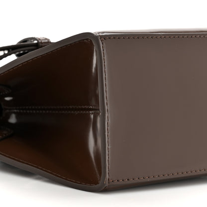 Jacquemus Patent Calfskin Le Capri Messenger Clutch Midnight Brown 7 of 11