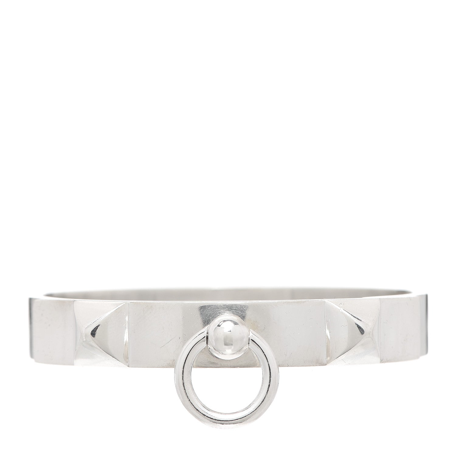 Hermes Sterling Silver PM Collier De Chien Bracelet SH 1 of 4