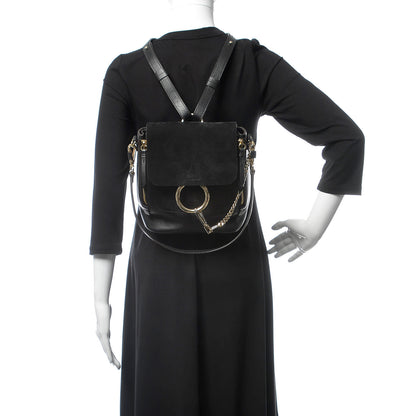 Chloe Suede Calfskin Small Faye Backpack Black 2 of 14