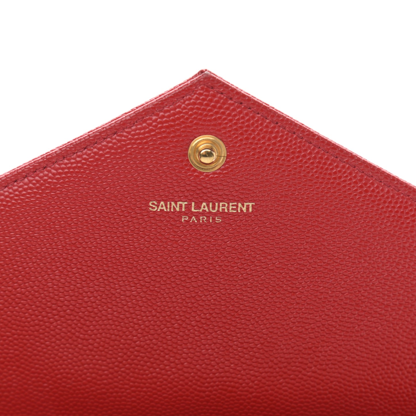 Grain De Poudre Matelasse Chevron Monogram Chain Wallet Red