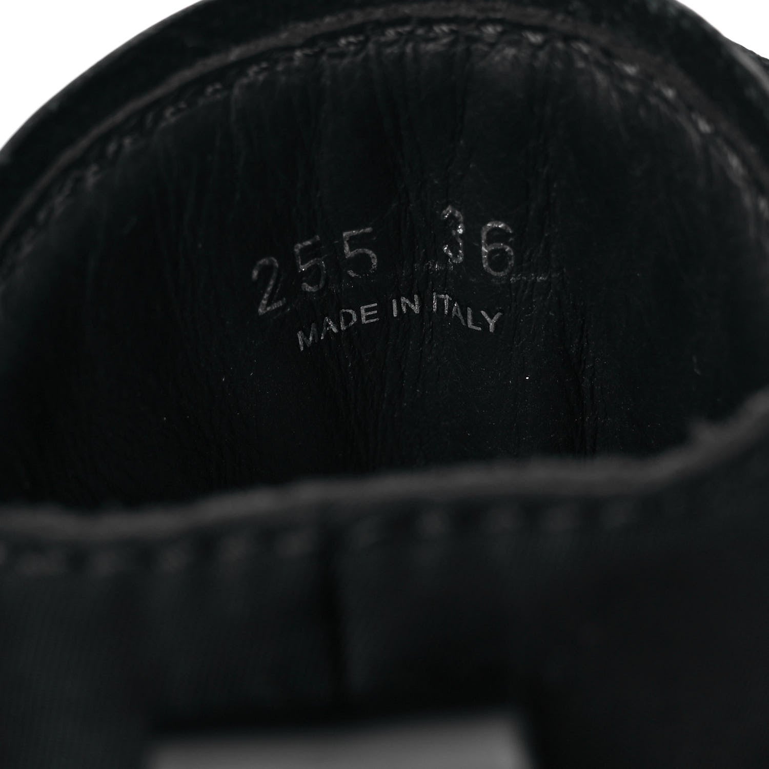 Prada Spazzolato Rois Nylon Metal Triangle Logo Monolith Pouch Pocket 55mm Boots 36 Black 7 of 7