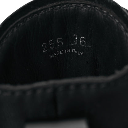 Prada Spazzolato Rois Nylon Metal Triangle Logo Monolith Pouch Pocket 55mm Boots 36 Black 7 of 7
