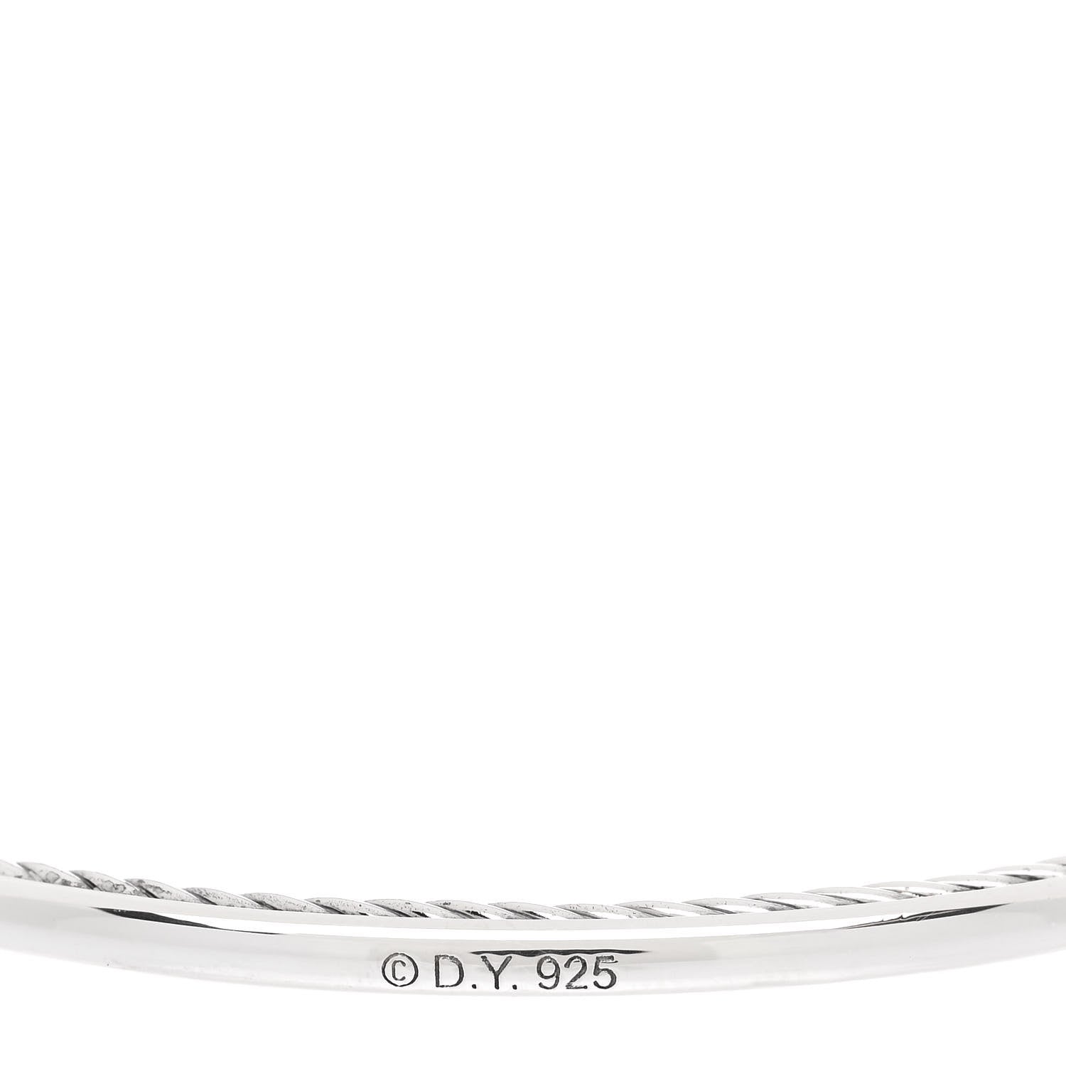 David Yurman Sterling Silver Classics Cable Bangle Bracelet 3 of 3