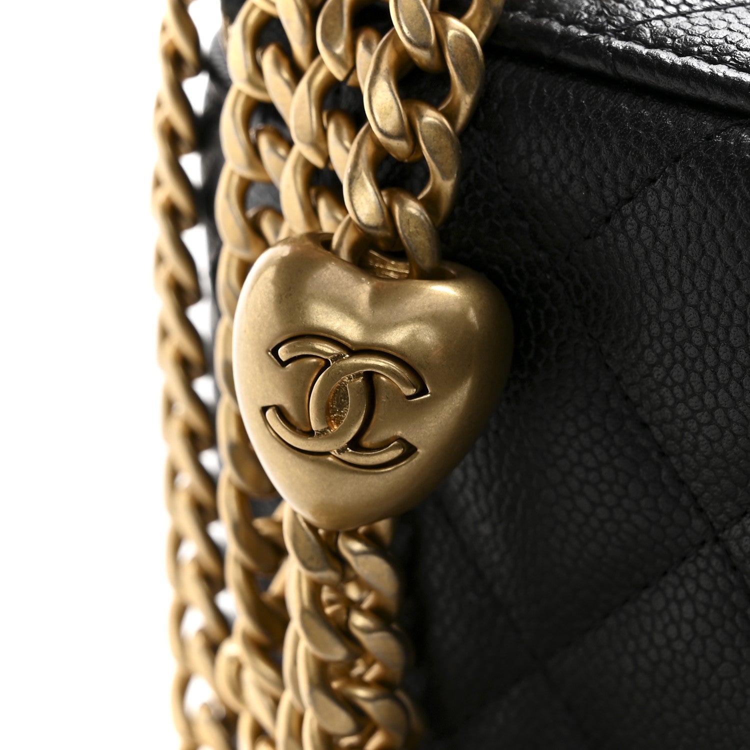 Chanel Caviar Quilted Sweetheart Vanity Case Black 13 of 13