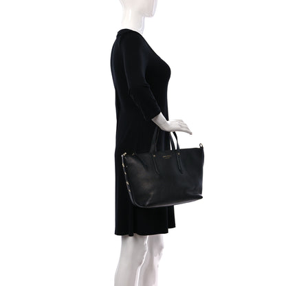 Jimmy Choo Grainy Calfskin Star Studded Bria Tote Black 2 of 9