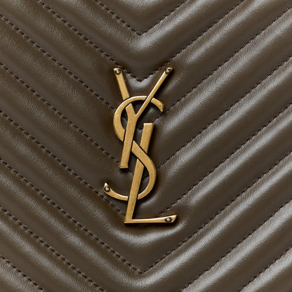 Saint Laurent Calfskin Matelasse Monogram Lou Camera Bag Light Musk 8 of 10