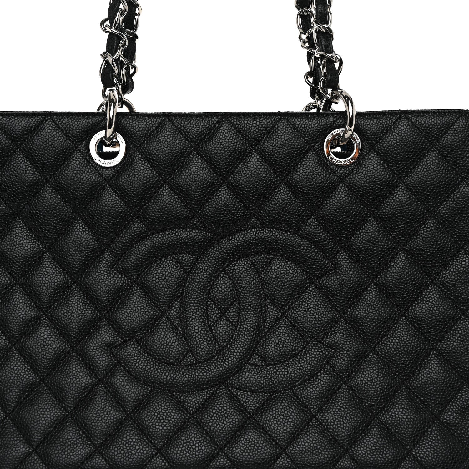 Chanel Caviar Quilted Grand Shopping Tote GST Black 7 of 10