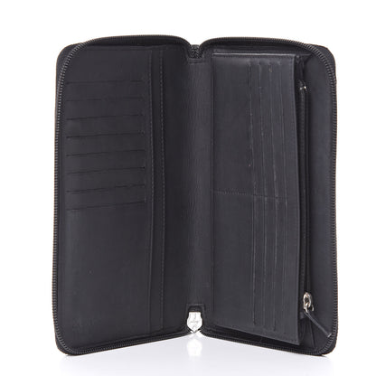 Chanel Calfskin Quilted Large Zip Around Organizer Wallet Black 5 of 14