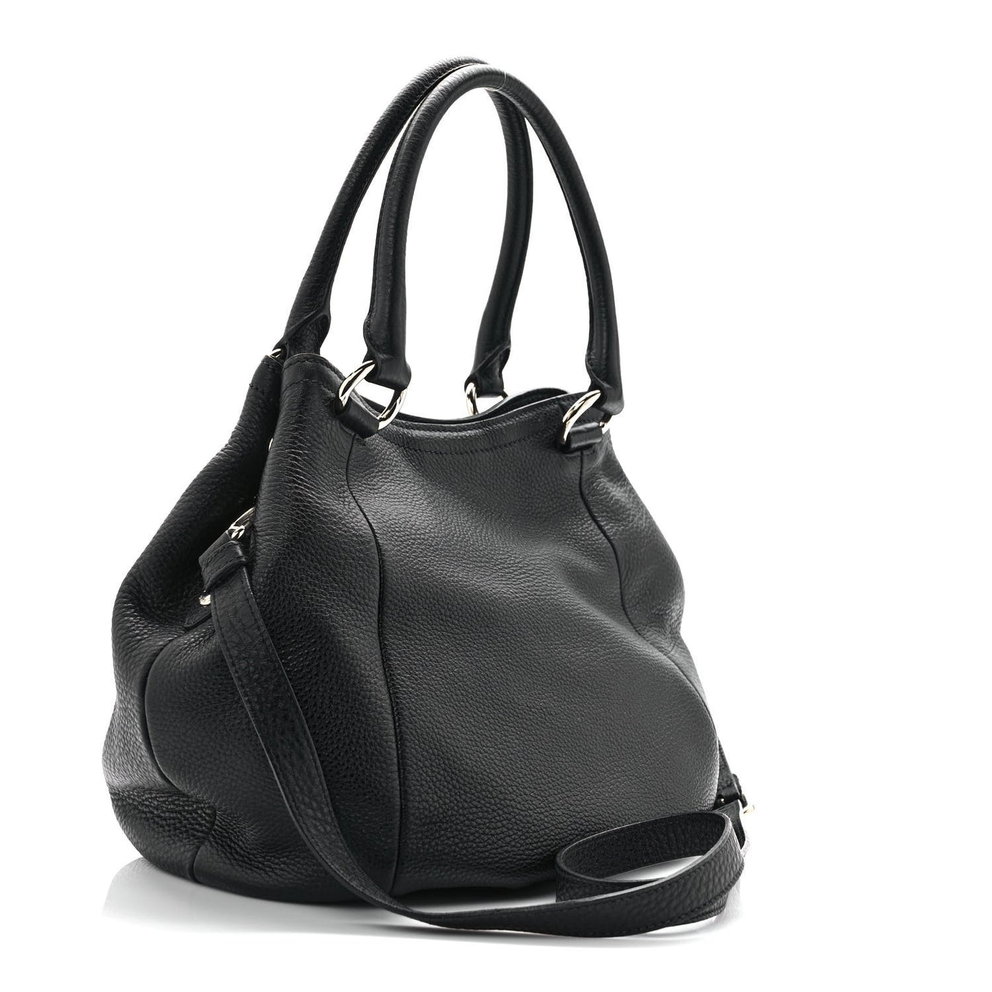 Vitello Daino Shopping Tote Black