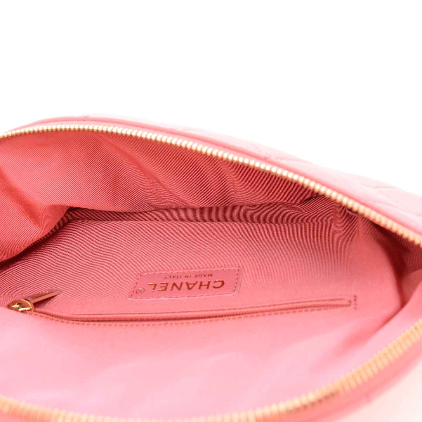 Lambskin Quilted Studded Waist Bag Fanny Pack Pink