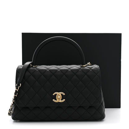 Chanel Caviar Quilted Small Coco Handle Flap Black 12 of 12