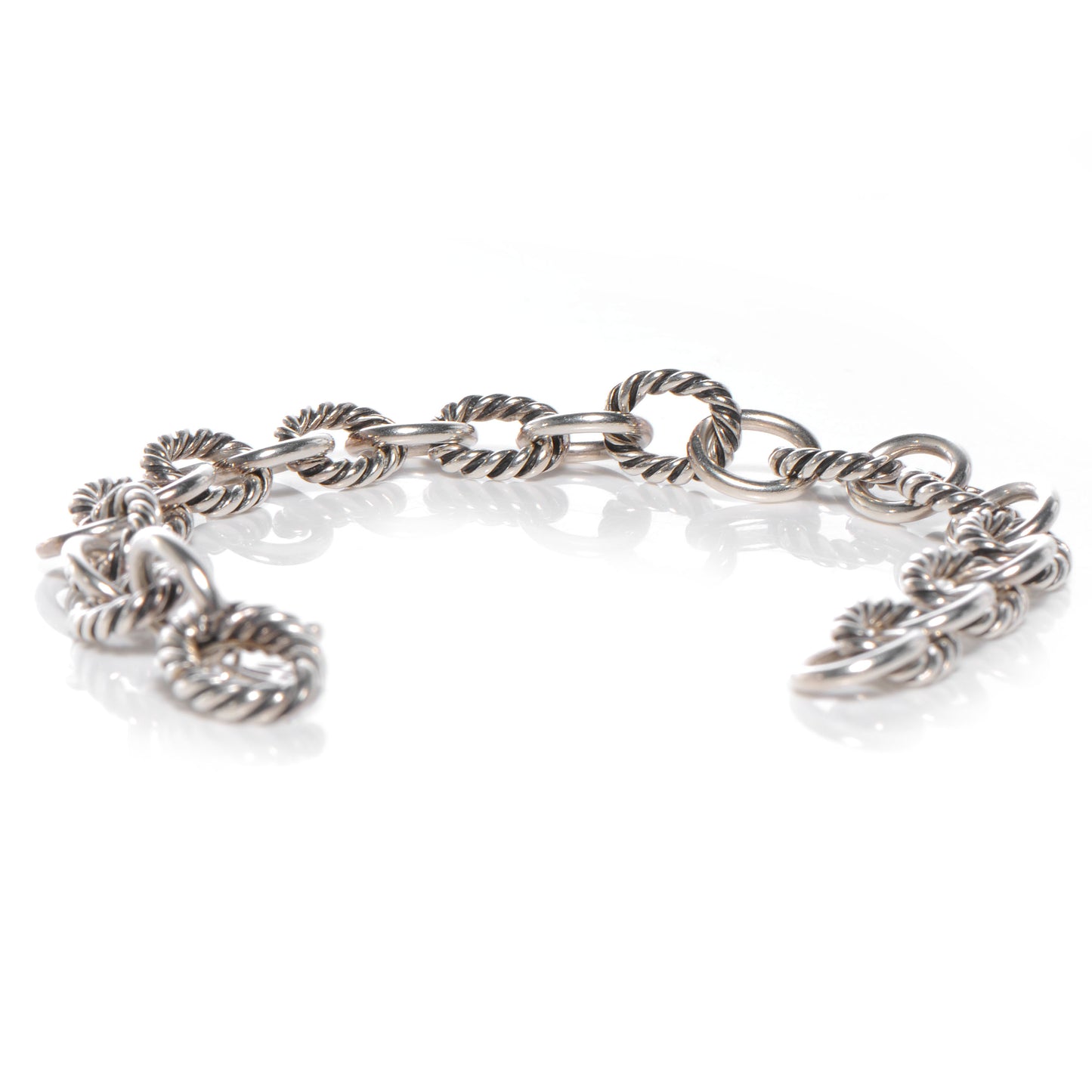 Sterling Silver 12mm Large Oval Link Bracelet