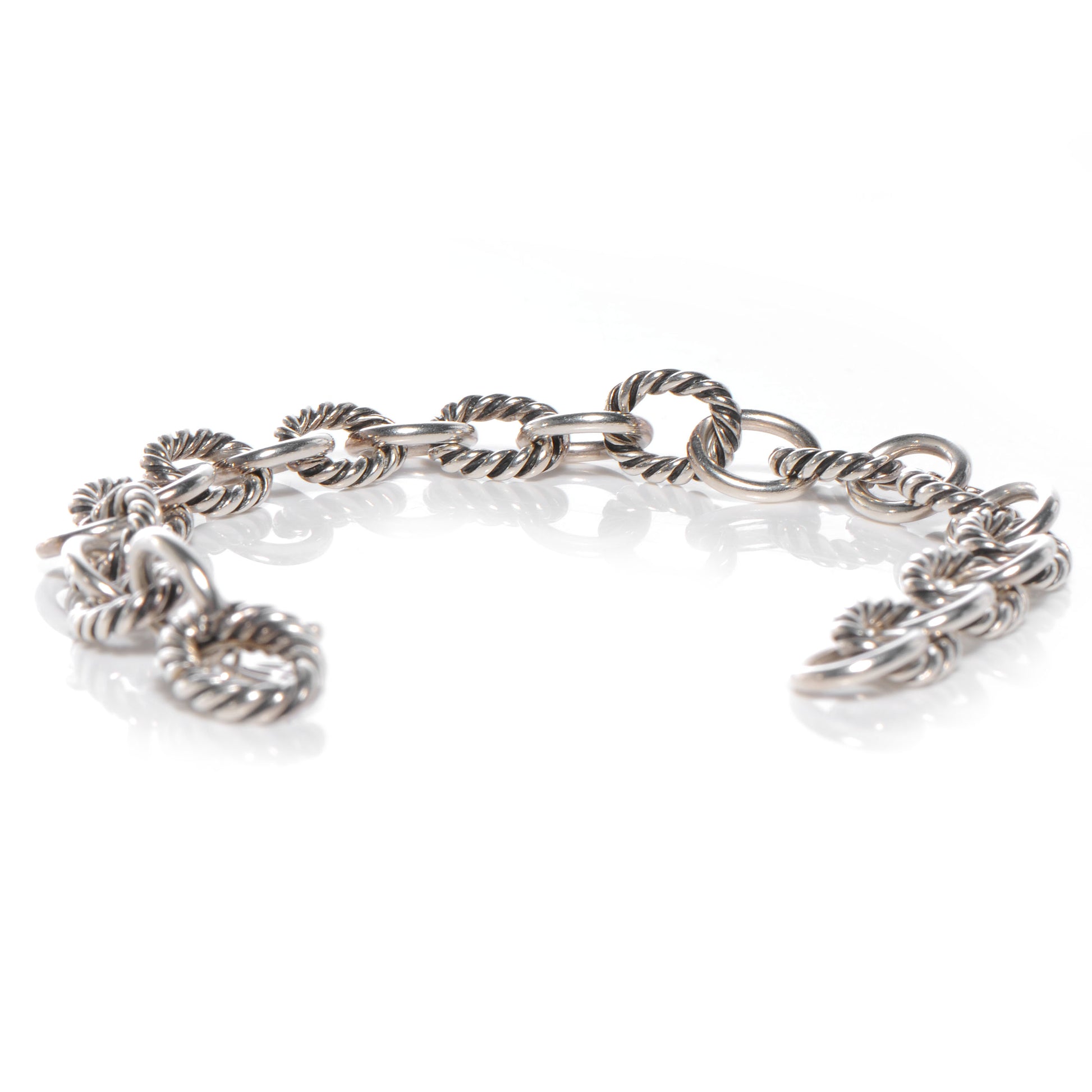 David Yurman Sterling Silver 12mm Large Oval Link Bracelet 3 of 4