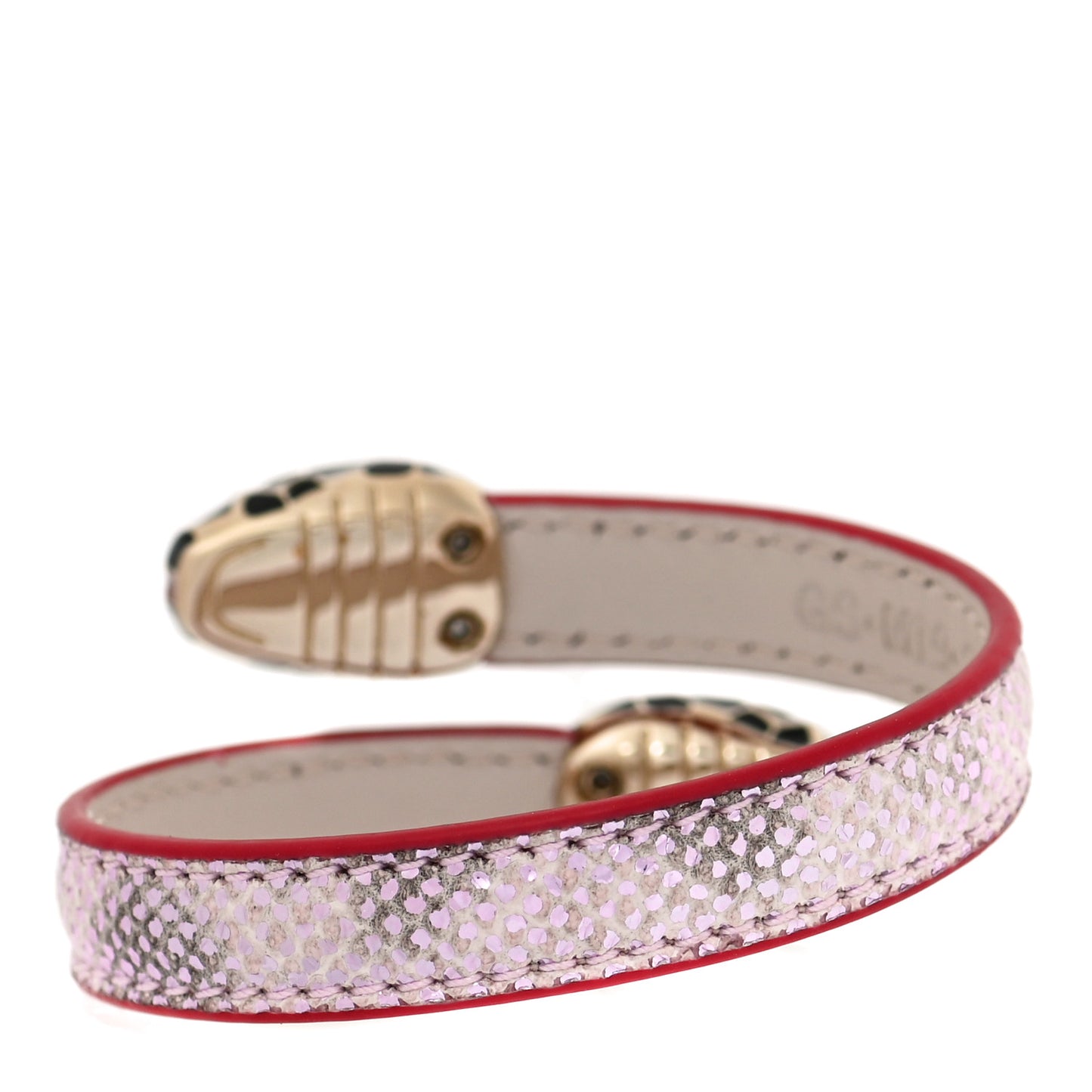 Metallic Karung Serpenti Forever Bracelet Rosa di Francia Light Gold