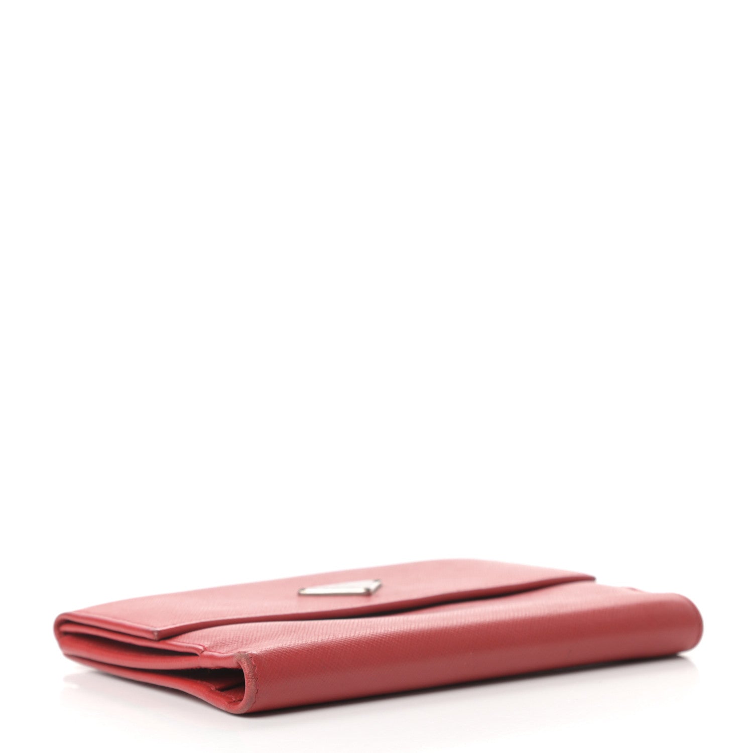 Prada Saffiano Flap Compact Wallet Rosso 4 of 7