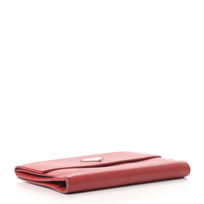 Prada Saffiano Flap Compact Wallet Rosso 4 of 7