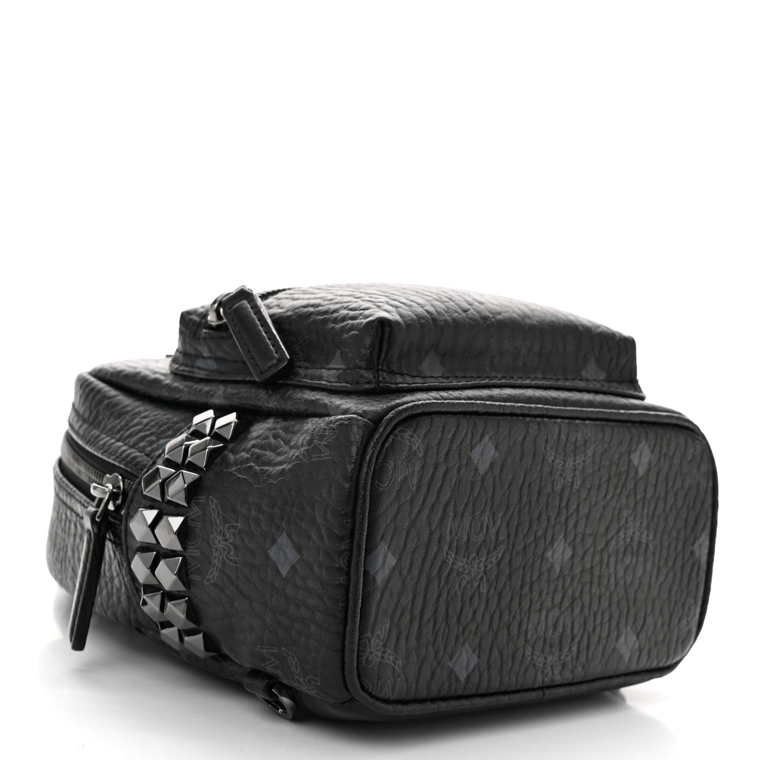MCM Visetos Side Stud X-Mini Stark Bebe Boo Backpack Black 4 of 9