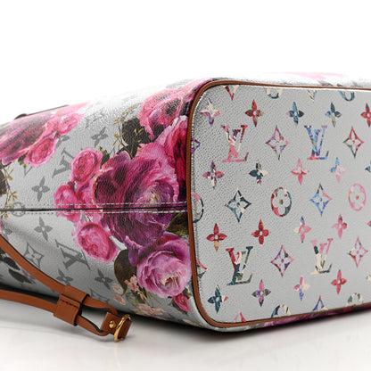 Louis Vuitton Metallic Monogram LV Garden Neverfull MM Silver 8 of 9