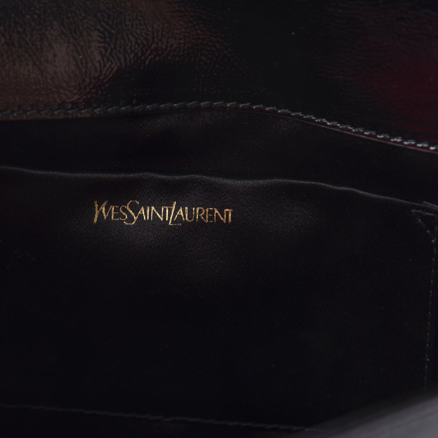 Textured Patent Monogram Large Belle De Jour Clutch Black