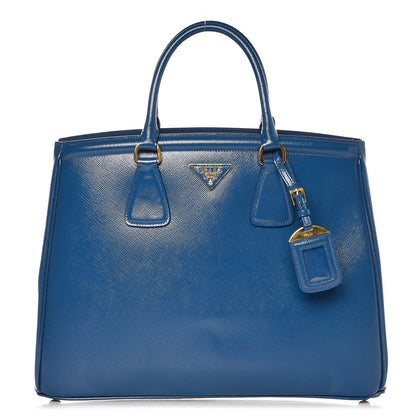 Prada Saffiano Vernice Shopping Tote Azzurro 1 of 10