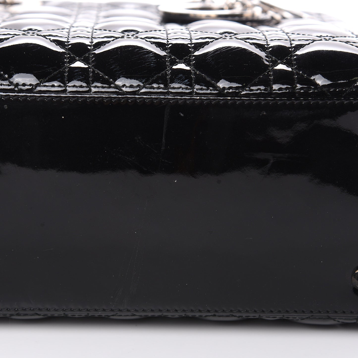 Patent Cannage Medium Lady Dior Black