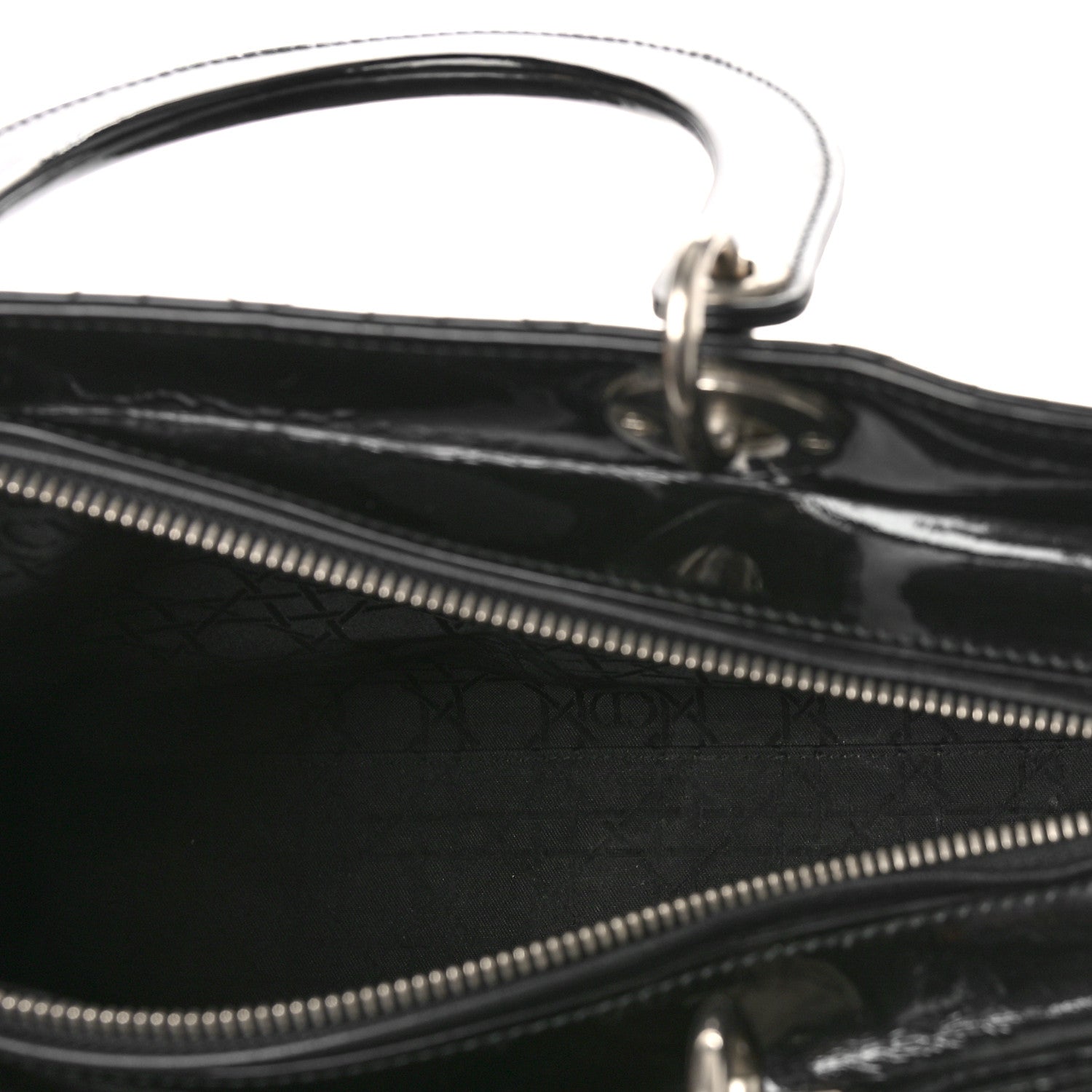 Christian Dior Patent Cannage Large Lady Dior Black 5 of 13