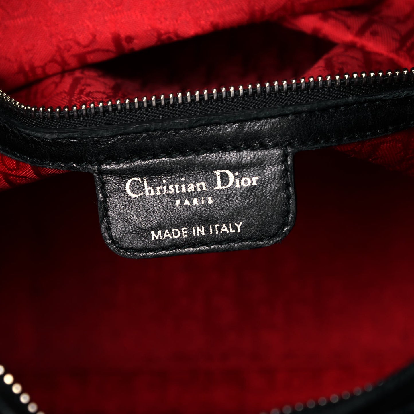 Lambskin Cannage Large Lady Dior Black