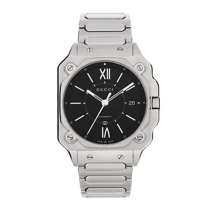 Gucci Stainless Steel 38mm G-Flat Automatic Watch Black 1 of 5