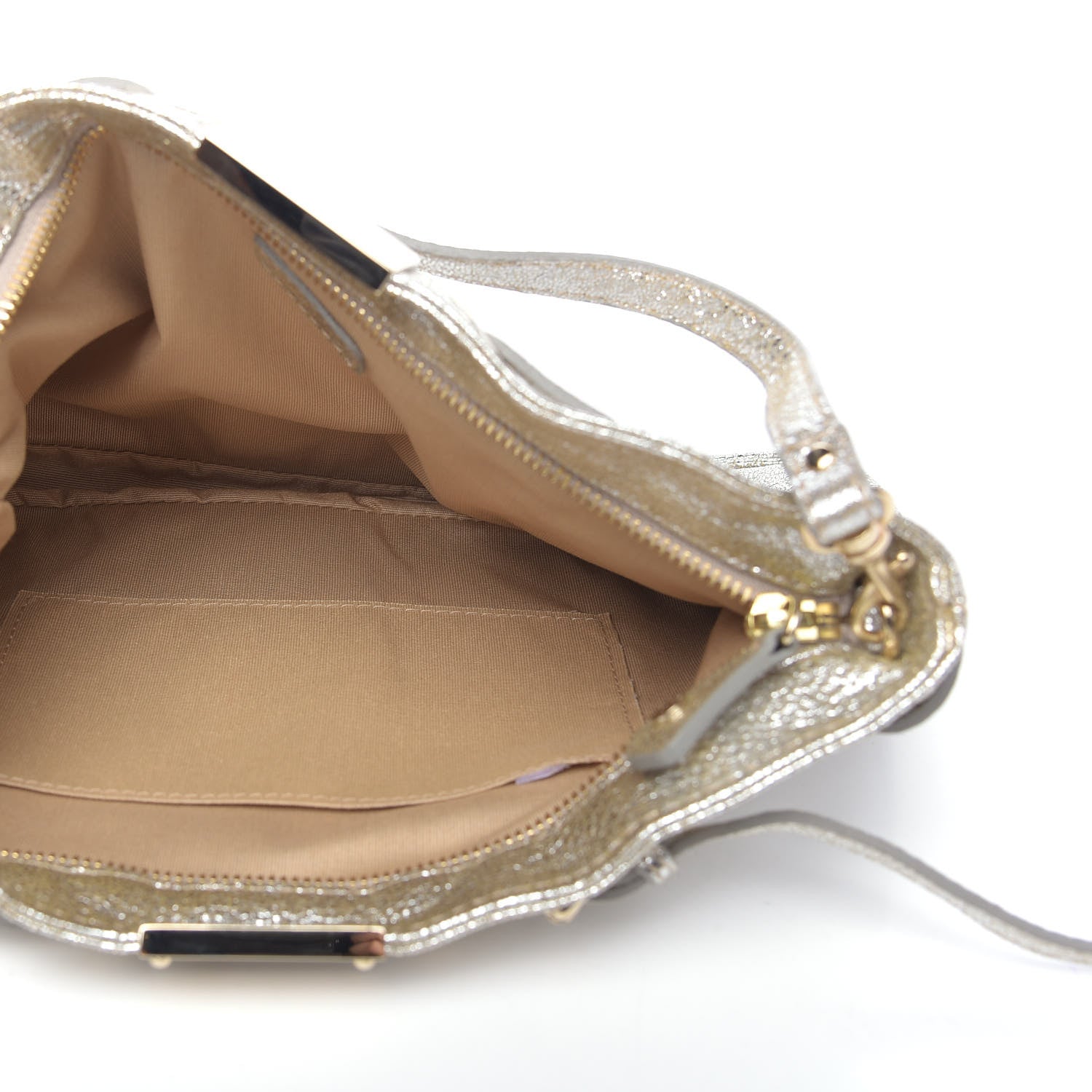 Jimmy Choo Metallic Calfskin Rhea Shoulder Bag Silver 5 of 8