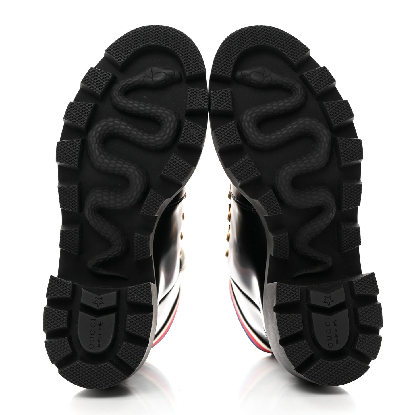 Calfskin Sylvie Web Womens Lace Up Combat Boots 36.5 Black