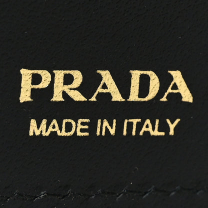 Prada Saffiano Calfskin Large Triangle Continental Wallet Black 6 of 7