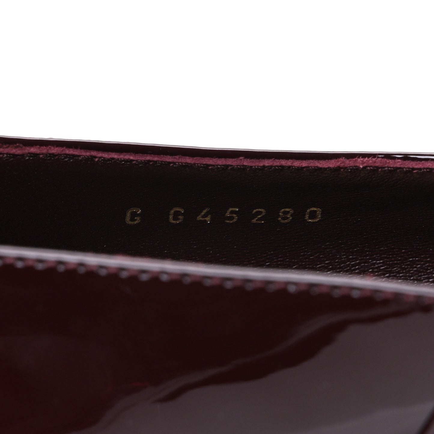 Patent Calfskin Mary Janes Flats 39.5 Burgundy