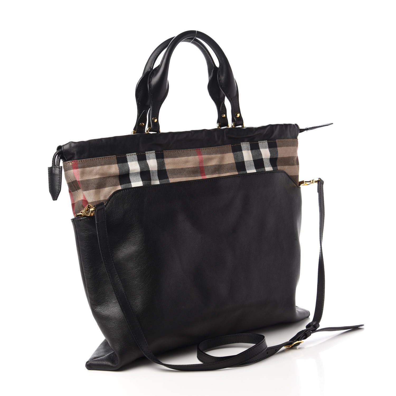 Burberry Calfskin House Check Big Crush Black 3 of 9