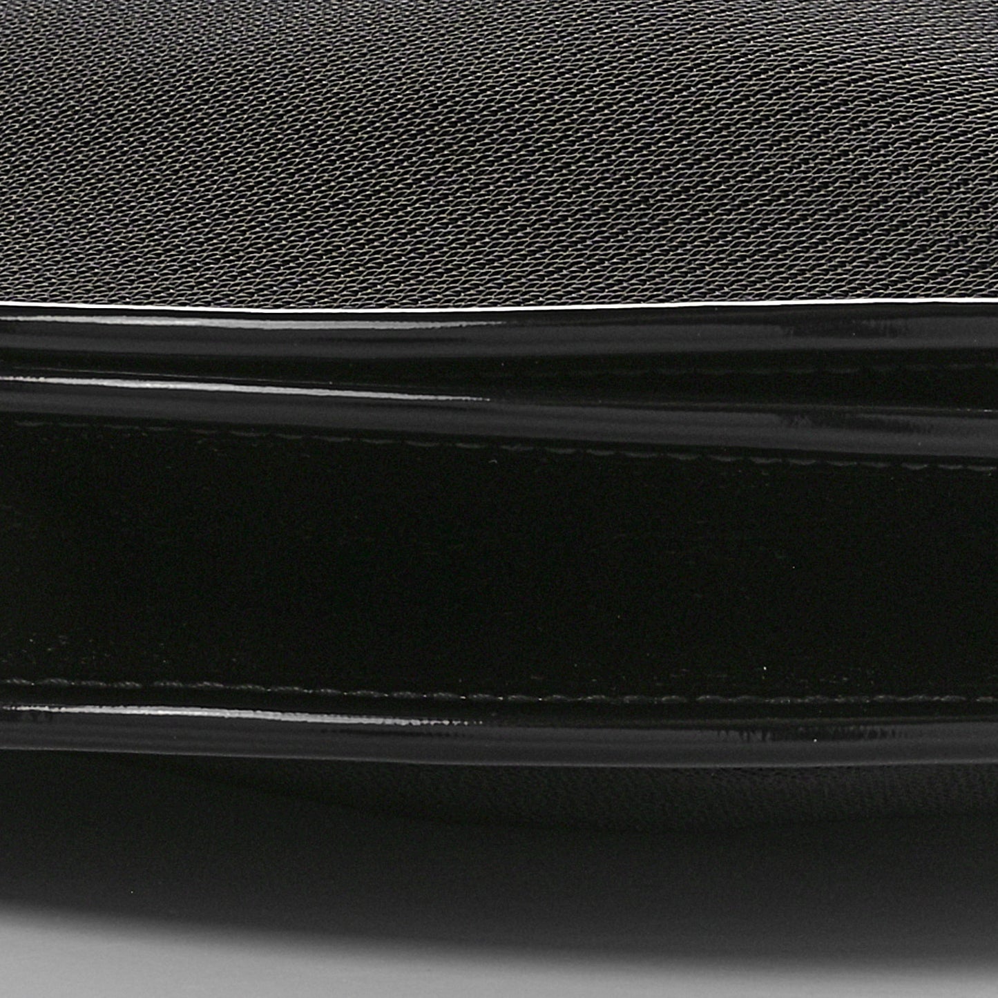 Mesh Patent Calfskin Daryl Shoulder Bag Black