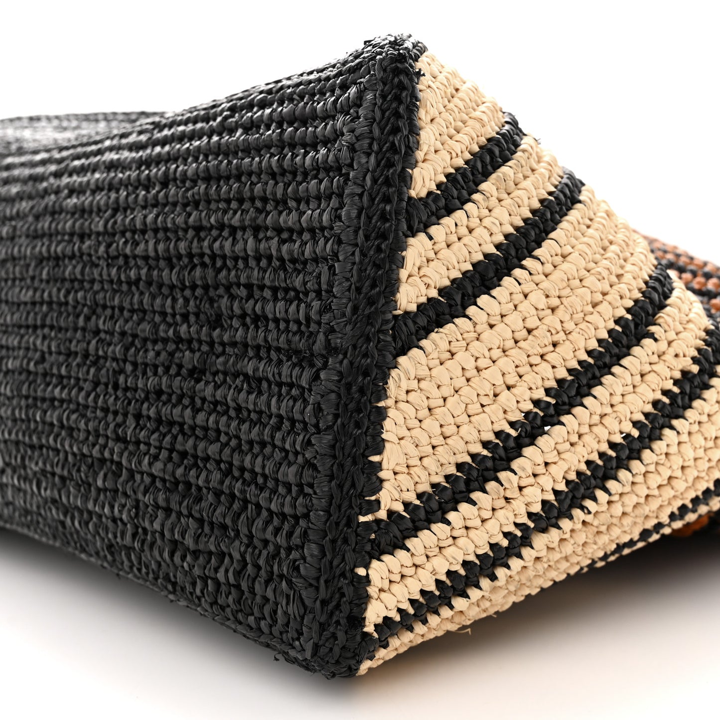 Raffia Calfskin Paula's Ibiza Medium Puzzle Fold Tote Natural Honey Gold