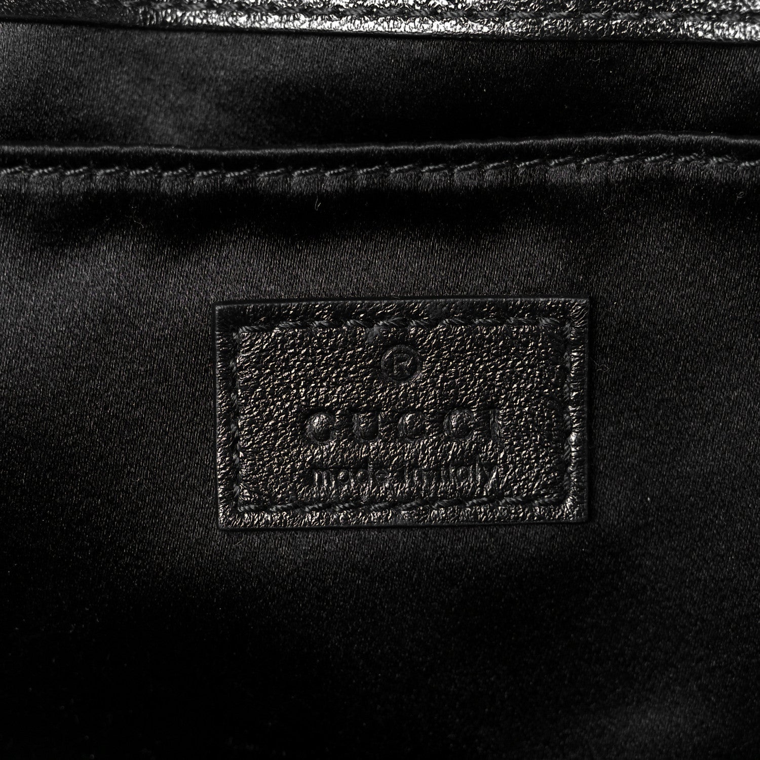 Gucci Nappa Vertical Matelasse Medium Maxi Horsebit Chain Shoulder Bag Black 6 of 11
