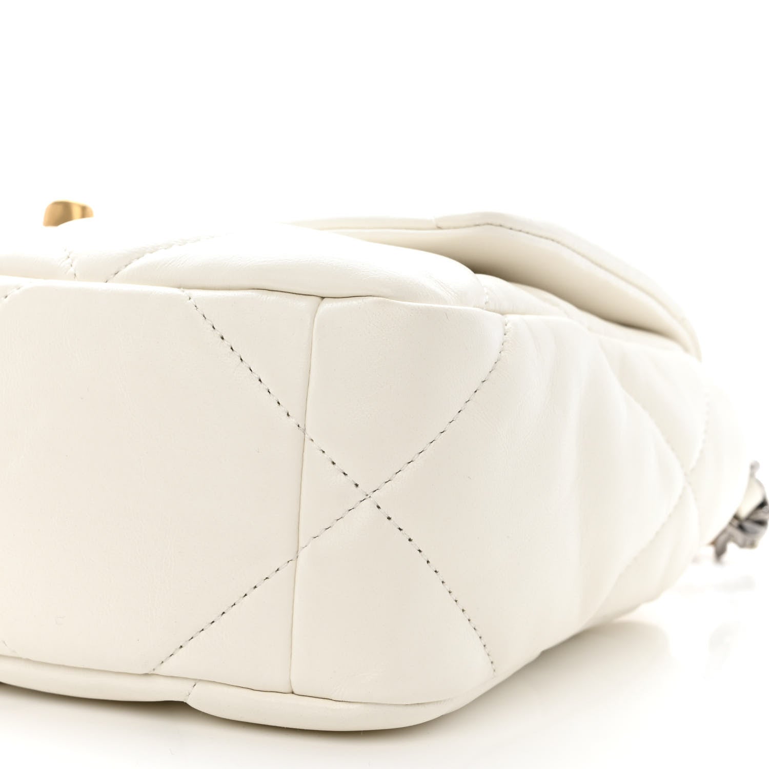 Chanel Lambskin Quilted Medium Chanel 19 Flap White 10 of 10