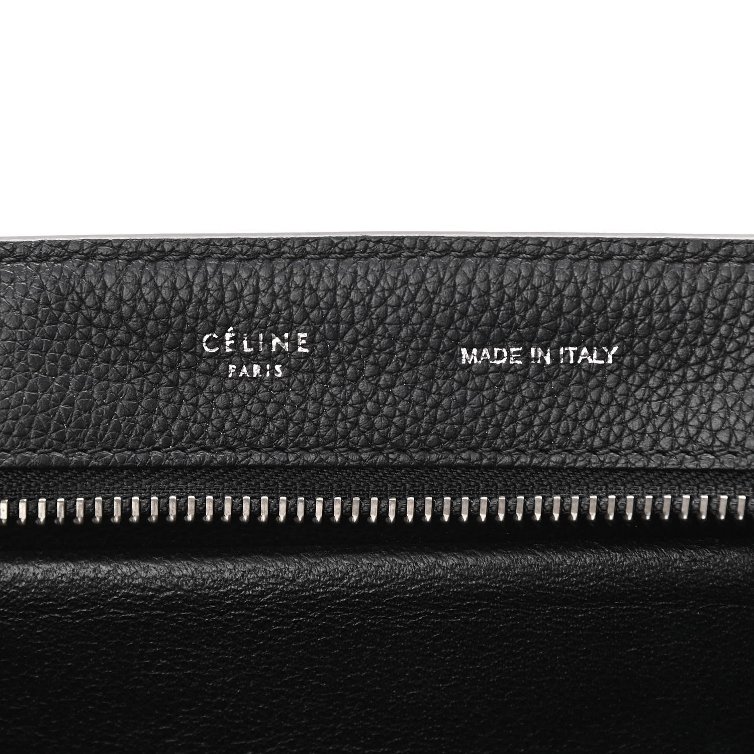 Celine Drummed Calfskin Suede Small Trapeze Black 5 of 8