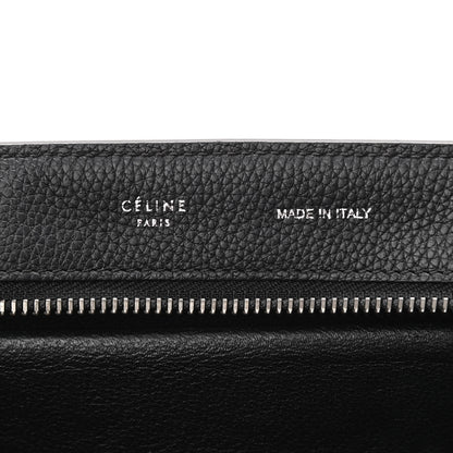 Celine Drummed Calfskin Suede Small Trapeze Black 5 of 8