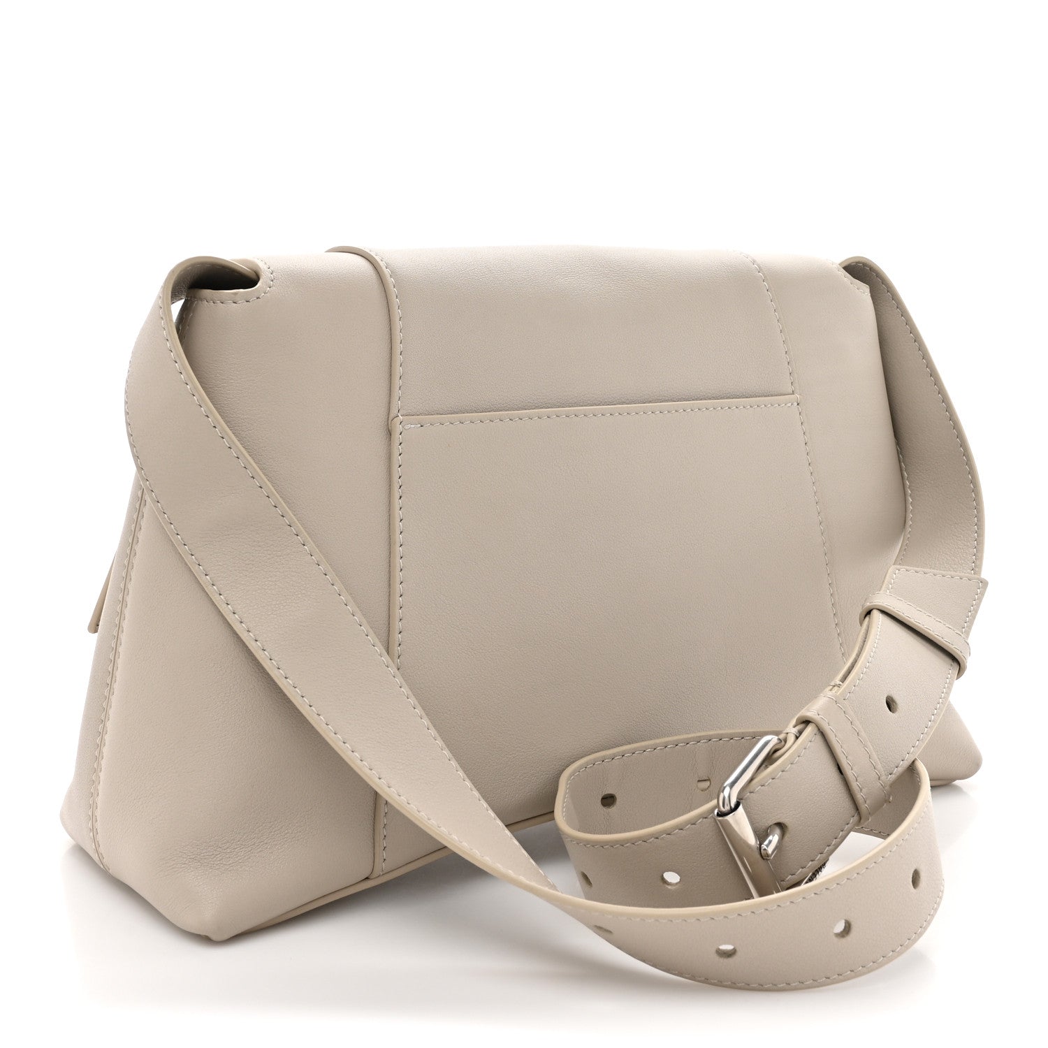 Balenciaga Semi Shiny Smooth Calfskin Small Downtown Shoulder Bag Cold Beige 3 of 14