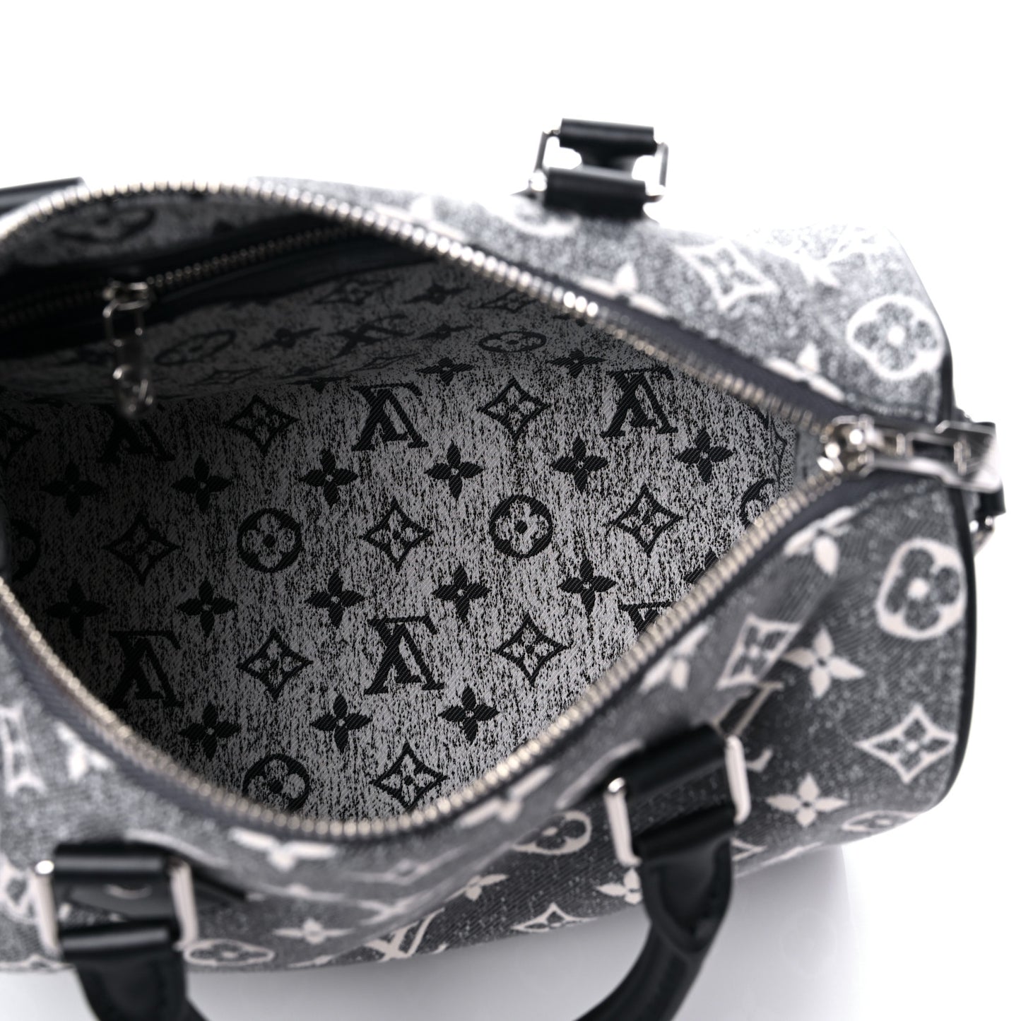 Denim Monogram Jacquard Speedy Bandouliere 25 Black